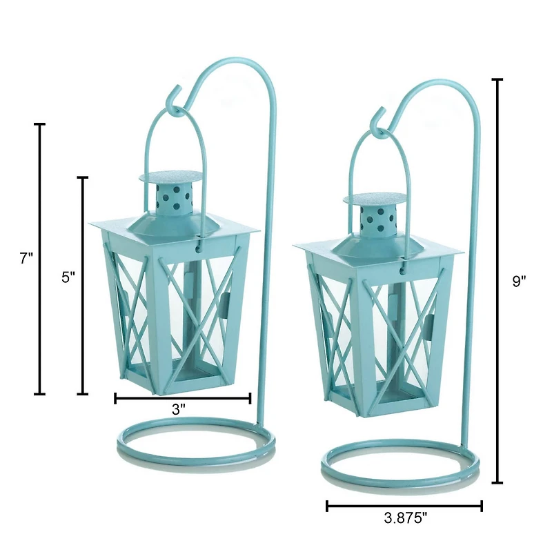 9'' Baby Blue Hanging Railroad Lantern