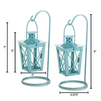 9'' Baby Blue Hanging Railroad Lantern