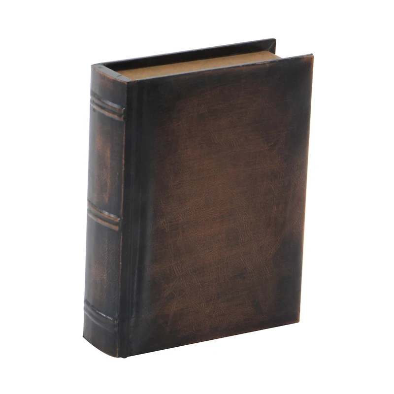 Brown Wood Traditional Book Box Set