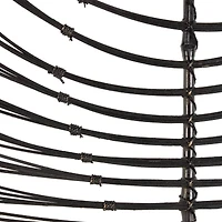 79" Black Bamboo Wood Handmade Woven Leaf Set