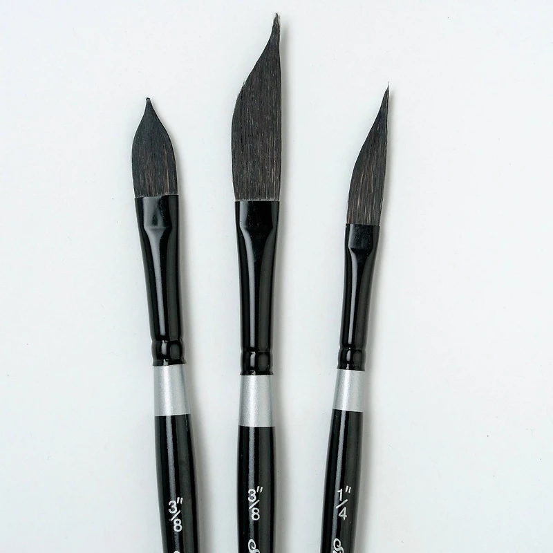 Silver Brush Limited Black Velvet Dagger/Oval Brushes, Pack of 3