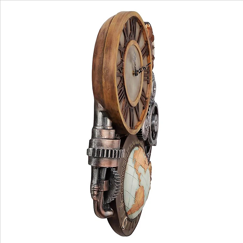 Design Toscano 25" Gears of Time Sculptural Wall Clock