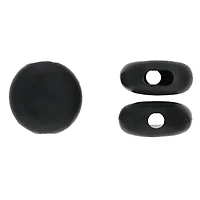 Fablastic™ Black Silicone Cord Locks, 10mm