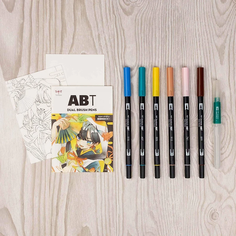 Tombow Bird Manga Illustration Dual Brush Pen Art Set