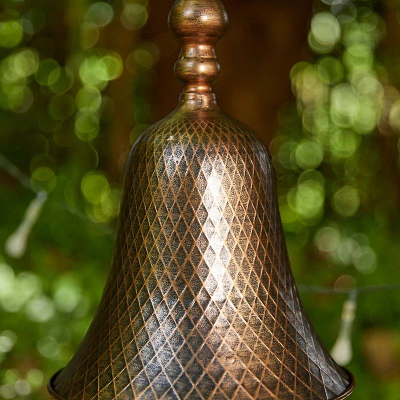 Glitzhome® 24" White Washed Metal Bell Roof Birdhouse