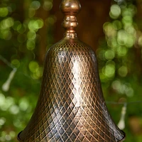 Glitzhome® 24" White Washed Metal Bell Roof Birdhouse