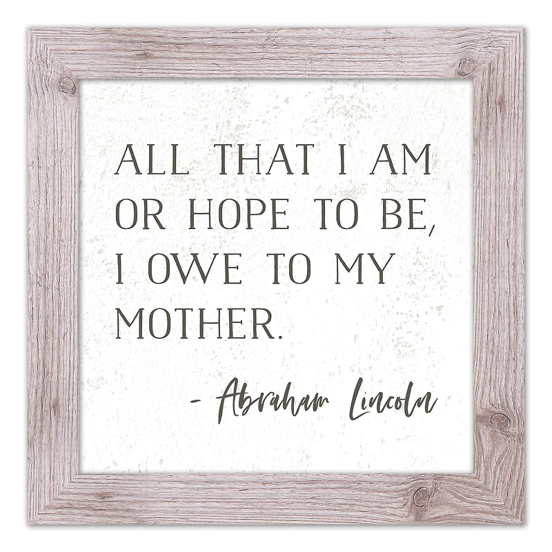 I Owe to My Mother Western White Framed Print