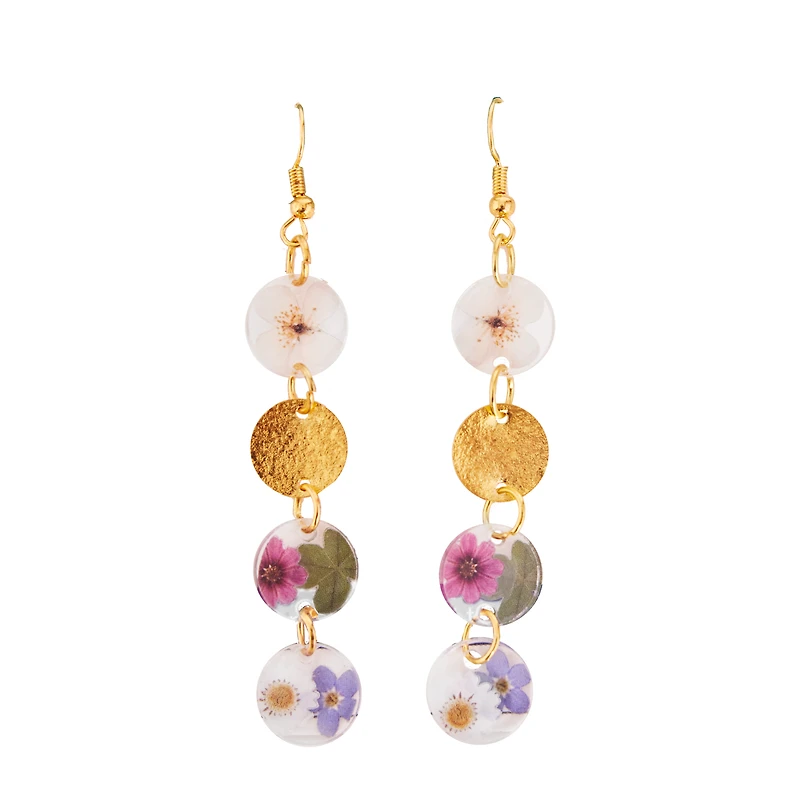 Faber-Castell® Pressed Floral Acyrlic Earings