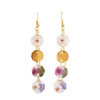 Faber-Castell® Pressed Floral Acyrlic Earings