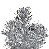 7ft. Unlit Silver Tinsel Artificial Christmas Tree