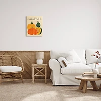 Stupell Industries Hello Fall Harvest Gourds Canvas Wall Art