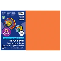 Tru-Ray® 12" x 18" Orange Construction Paper, 5 Packs of 50 Sheets