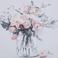 Pink Polystone French Country Framed Wall Art, 25" x 24" x 2"