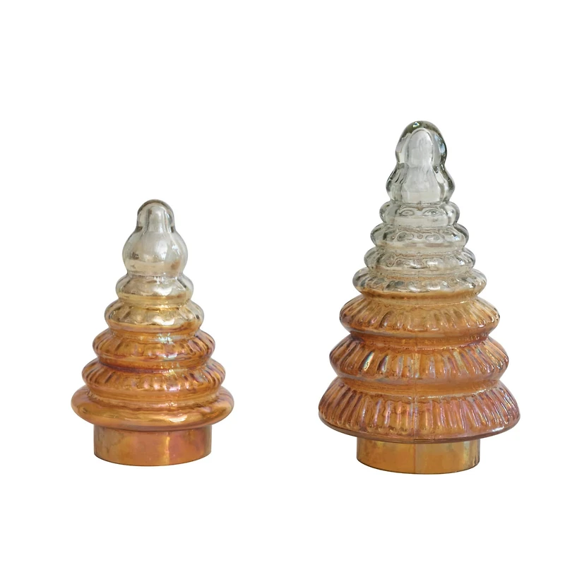 Hello Honey® Amber & Cream Mercury Glass Tree