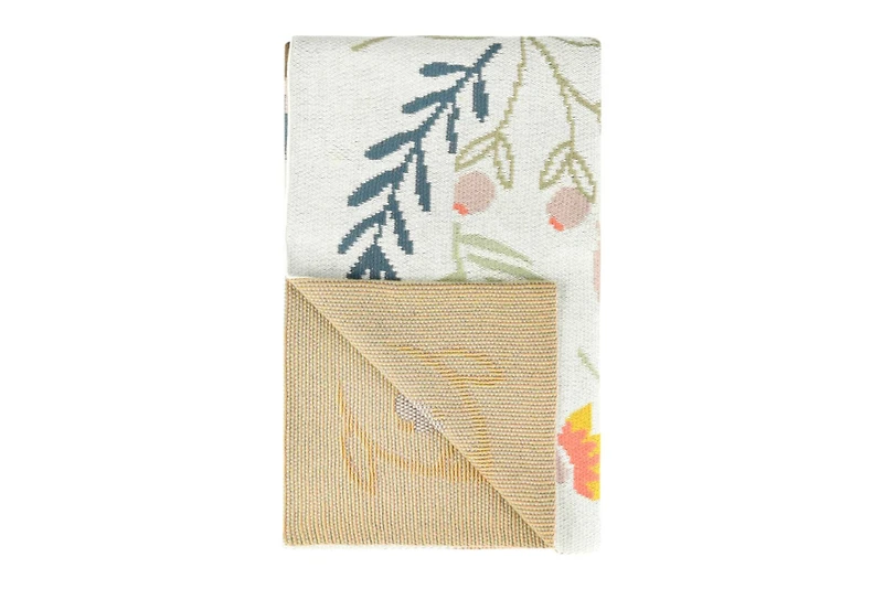 Hello Honey® Cotton Knit Baby Blanket with Bee Pattern