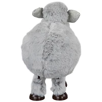 7.5" Gray Bouncing Sheep Plush Easter Figure