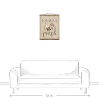 Farm Fresh 20" x 24" Teak Hanging Canvas