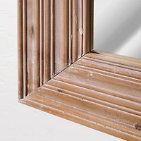 Natural Whitewash Wood Farmhouse Wall Accent Mirror - 30" x 40"