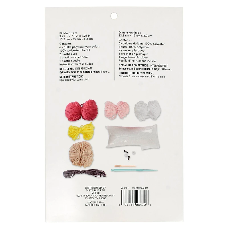 6 Pack: Intermediate Flamingo Amigurumi Crochet Kit by Loops & Threads®