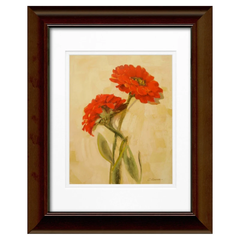 Timeless Frames® Red Spicy Zinnias Framed Wall Art