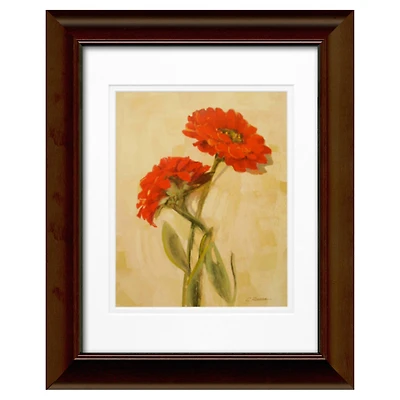 Timeless Frames® Red Spicy Zinnias Framed Wall Art