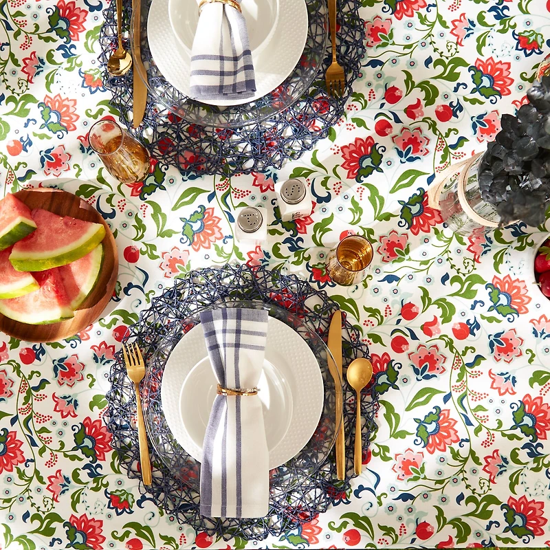 DII® Garden Floral Print Outdoor Tablecloth 60x120"