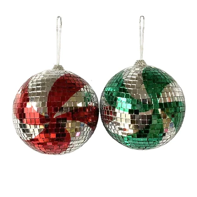 Assorted 4" Candy Disco Ball Glass Ornament, 1pc. by Ashland®