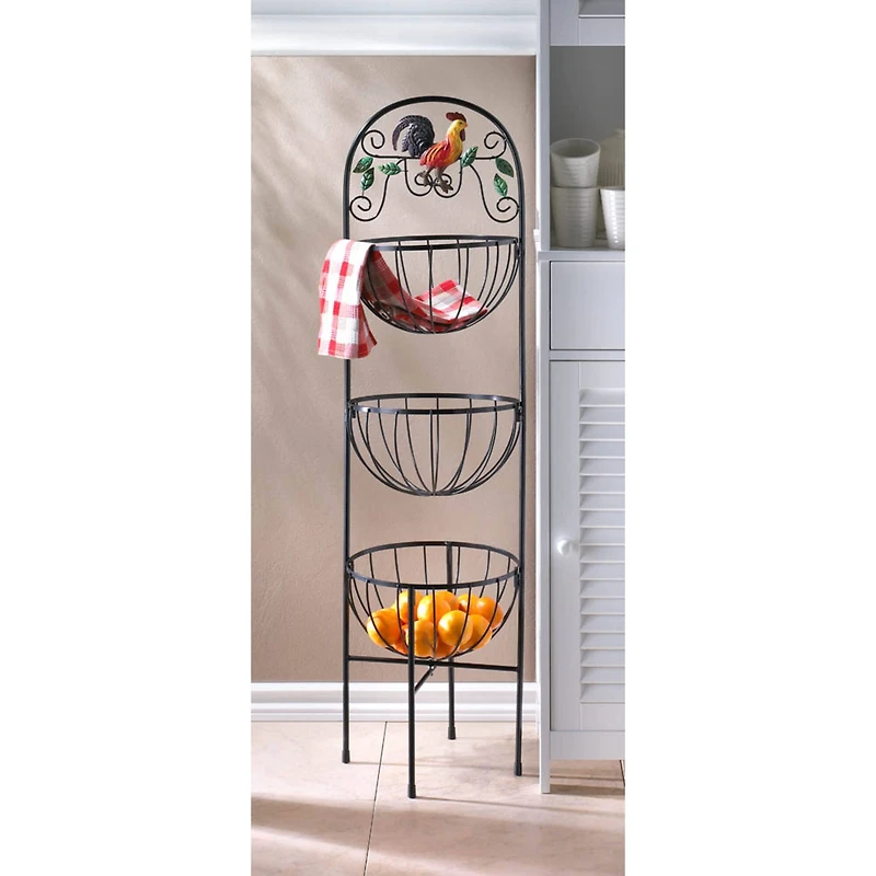 3.5ft. Rooster 3-Tier Kitchen Basket
