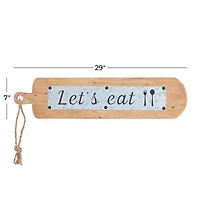 Brown Fir Modern Farmhouse Wall Decor, 7" x 29" x 2"