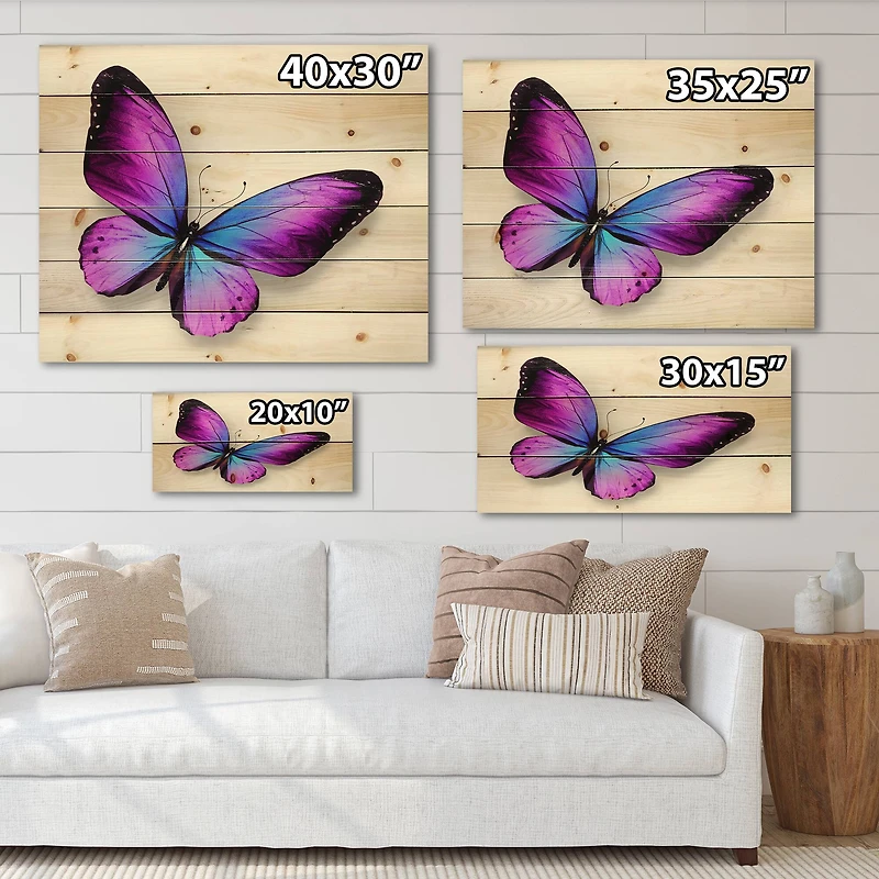 Designart - Violet and Blue Butterfly
