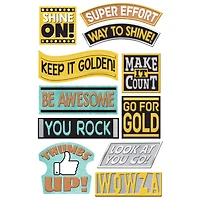 Trend Enterprises® I Heart Metal Motivating Messages superShapes Stickers, 6 Packs of 88