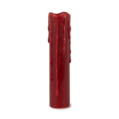 8" LED Wax Dripping Pillar Candles with Remote Set