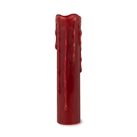8" LED Wax Dripping Pillar Candles with Remote Set