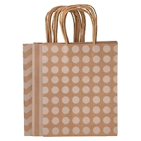 10" Kraft Dots & Chevron Paper Bag Value Pack by Celebrate It™