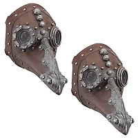 Design Toscano 7.5" Doctor of Death Steampunk Plague Sculptural Mask Set
