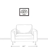 Great Mustache Papa Black Framed Canvas
