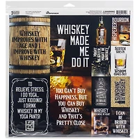 Reminisce One Bourbon, One Scotch, One Whiskey Collection Kit, 12" x 12"