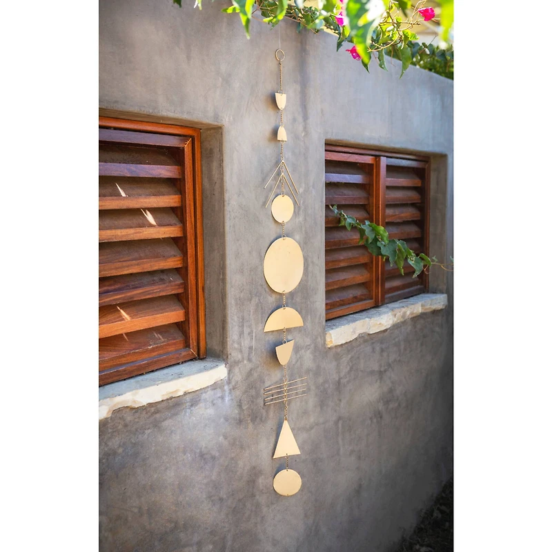 The Novogratz 48" Gold Metal Eclectic Wind Chime, 2ct.