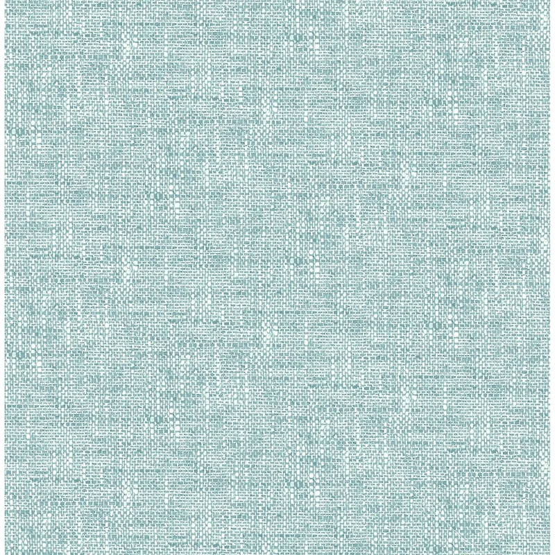 NuWallpaper Aqua Poplin Texture Peel & Stick Wallpaper