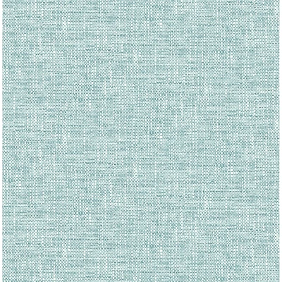 NuWallpaper Aqua Poplin Texture Peel & Stick Wallpaper