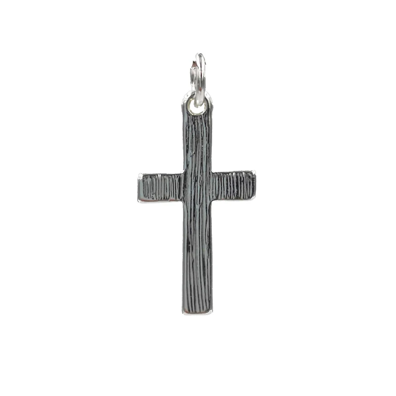 Charmalong™ Antique Silver Plated Cross Charm by Bead Landing™