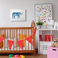 Stupell Industries Elephant March with Abstract Night Sky Constellation Canvas Wall Art