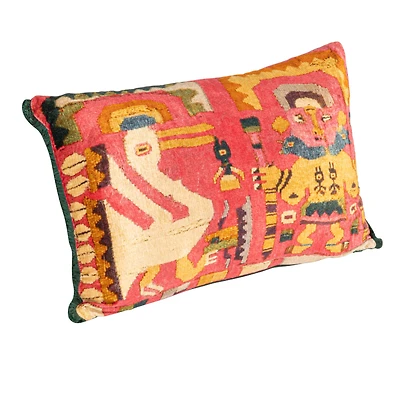 Hello Honey® 20" x 14" Vintage Beauty Cotton Velvet Lumbar Pillow