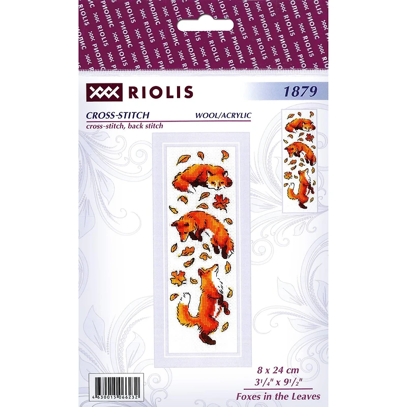 RIOLIS Foxes in the Leaves Cross Stitch Kit