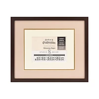 6" x 8" Walnut Document Frame with Triple Mat by Studio Décor®