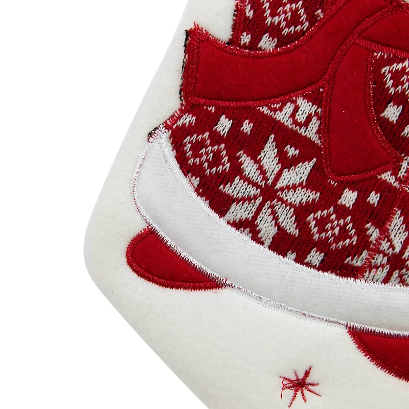 16" Red & White Welcome Snowman Embroidered Christmas Stocking