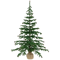 4ft. Unlit Medium Pine Artificial Christmas Tree with Pinecones in Burlap Base