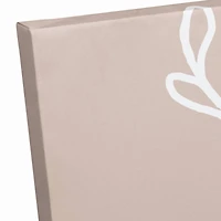 Circle Floral Leaf 16" x 16" Canvas Wall Art