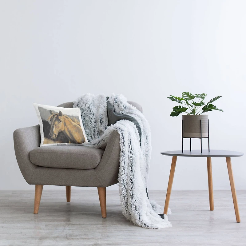 Stupell Industries Southwestern Country Horse Brown Rural Portrait Throw Pillow, 18" x 18"