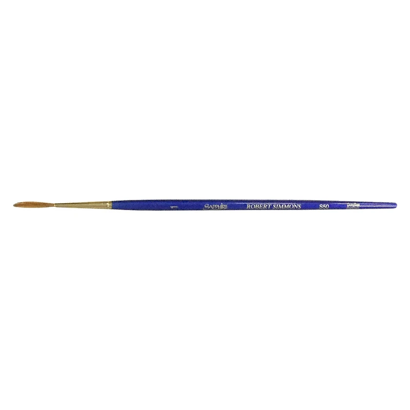 Robert Simmons Sapphire Short Handle Script Liner Brush, Size 1